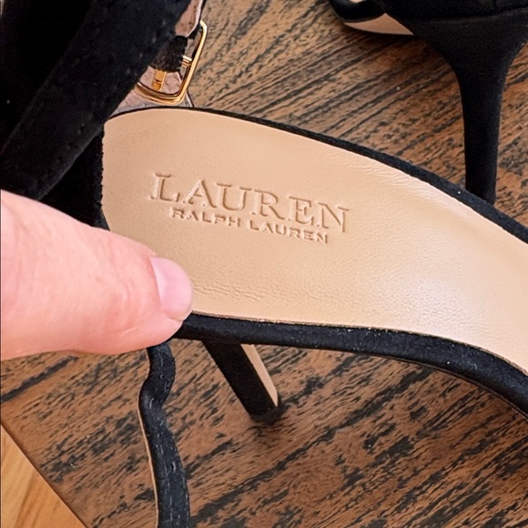 Lauren Ralph Lauren Black Suede Heels - Picture 7 of 9